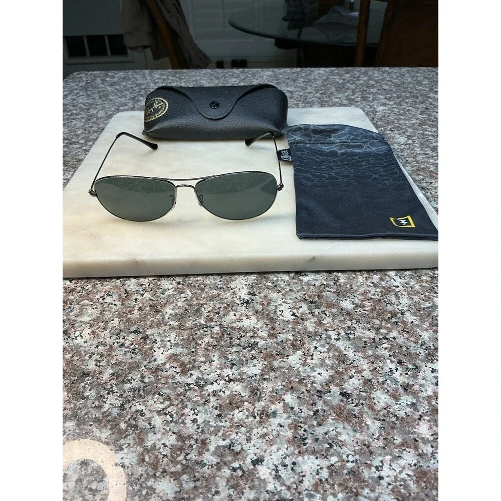 Ray-Ban RB 3362 Cockpit Sunglasses Gunmetal Frame w/ NEW Fuse G-15 Lenses& Case7